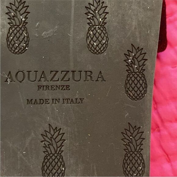 Aquazurra Burgundy  velvet Slide Sandals, US6,5 - Picture 7 of 7